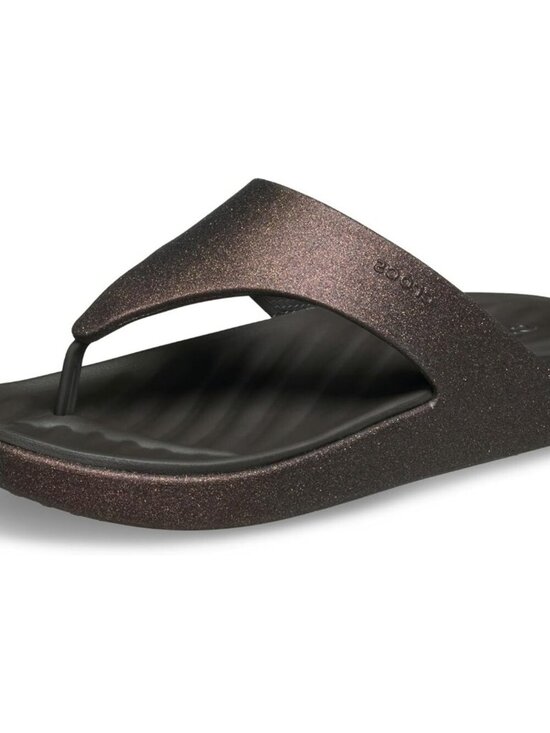 Shoes - Women's Crocs Dark Cocoa Getaway Triangle Imported  Slip on Flip Flops